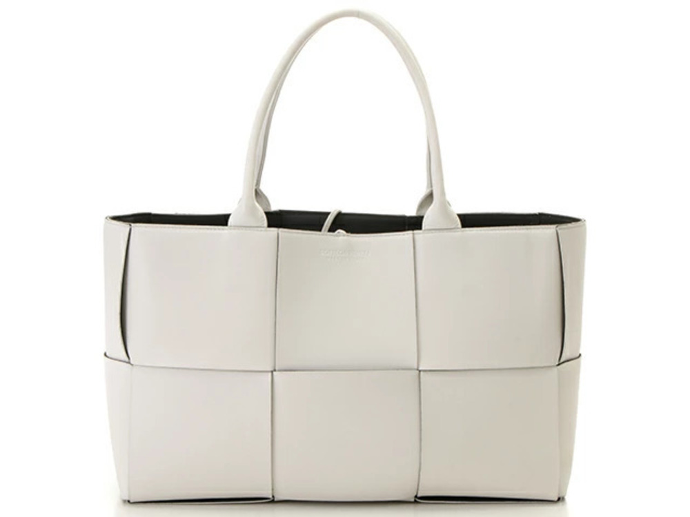 BOTTEGA VENETA Tote Bag Arco Maxi Intrecciato White Leather
